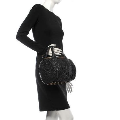 Alexander Wang Pebbled Lambskin Rockie Black Pale Gold Hardware 3 of 7