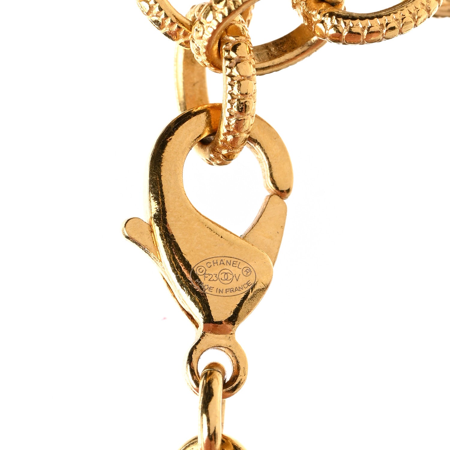 Chanel Crystal Chain Link CC Choker Necklace Gold 5 of 5