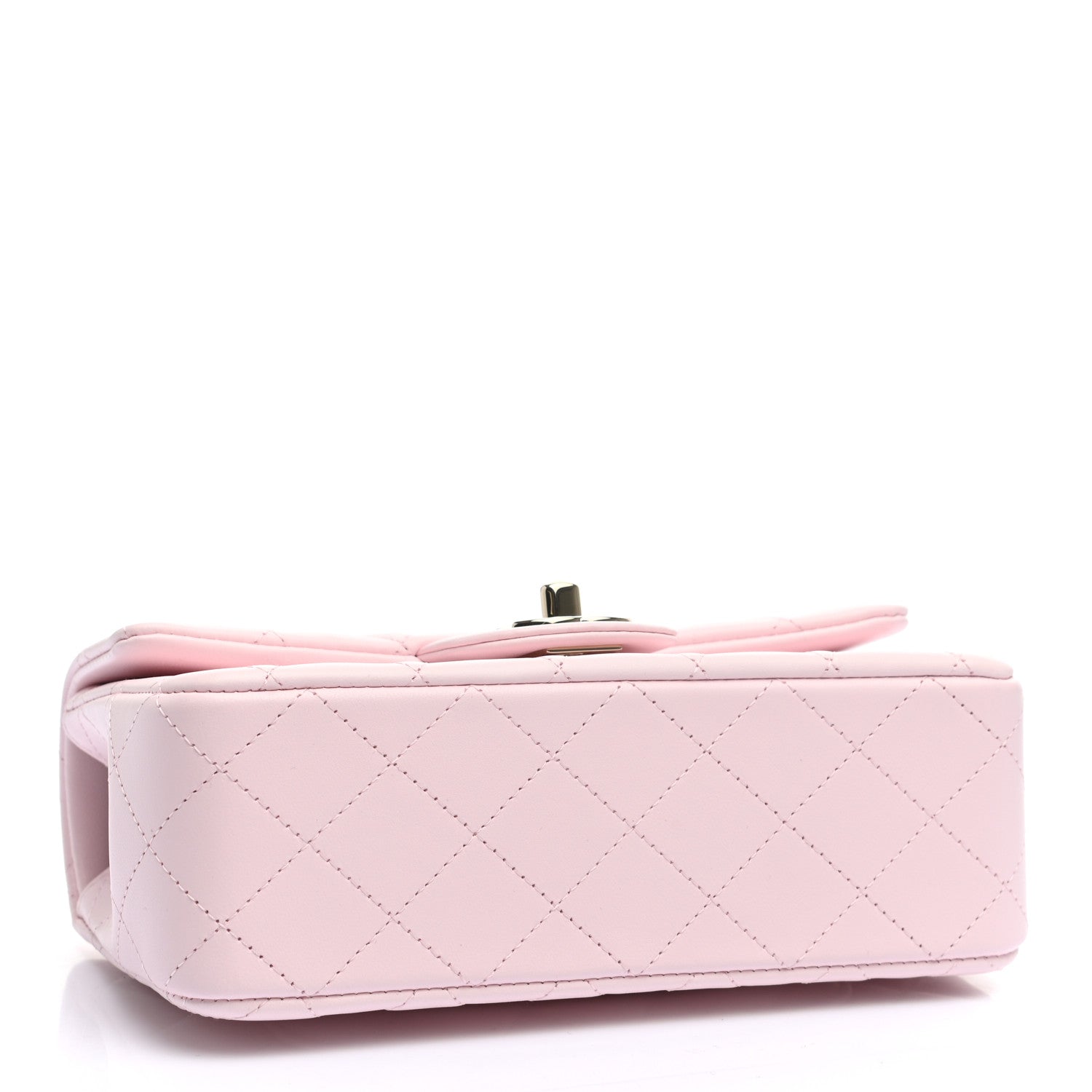Chanel Lambskin Quilted Mini Top Handle Rectangular Flap Light Pink 4 of 11