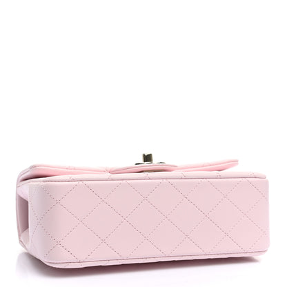 Chanel Lambskin Quilted Mini Top Handle Rectangular Flap Light Pink 4 of 11