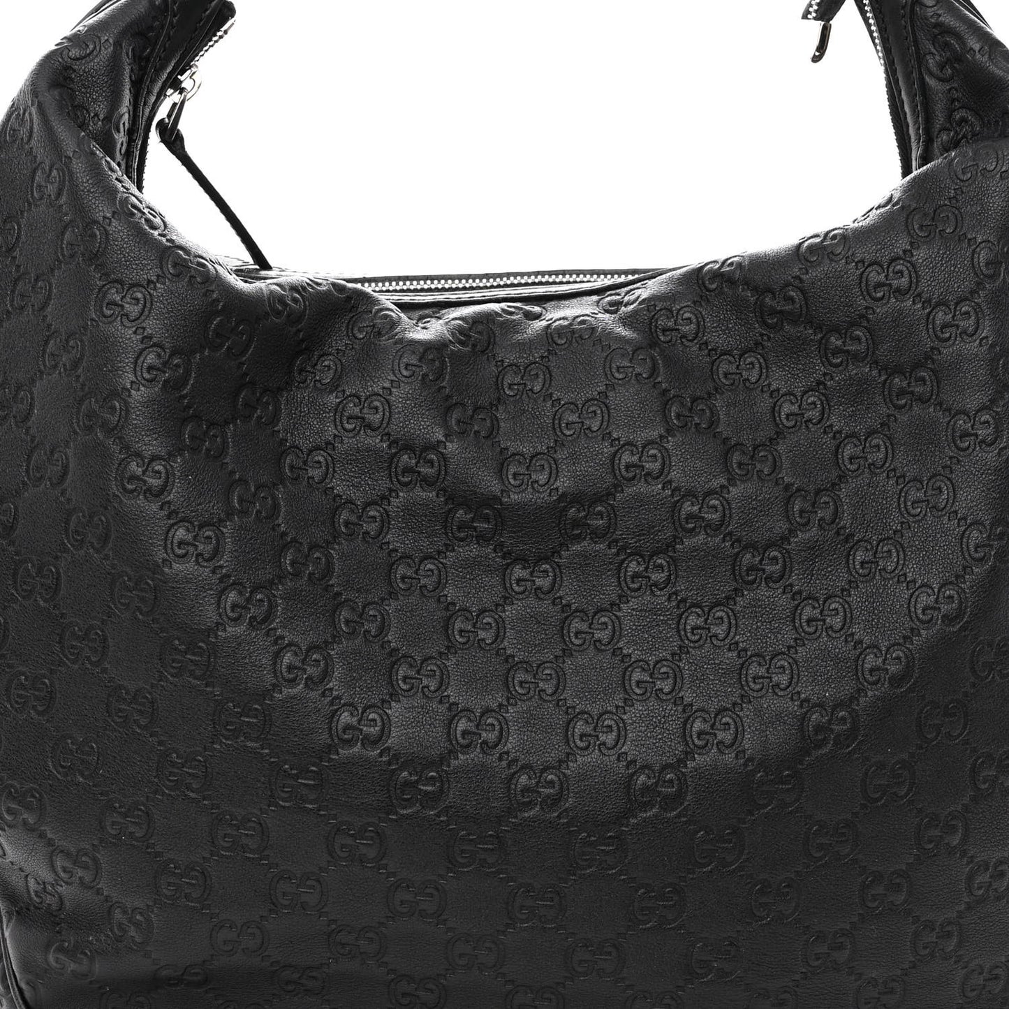 Guccissima Large GG Twins Hobo Black