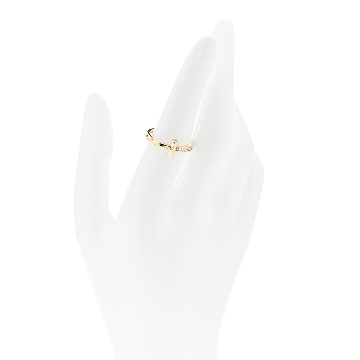 18K Yellow Gold Diamond 2.5mm T T1 Ring 54 7