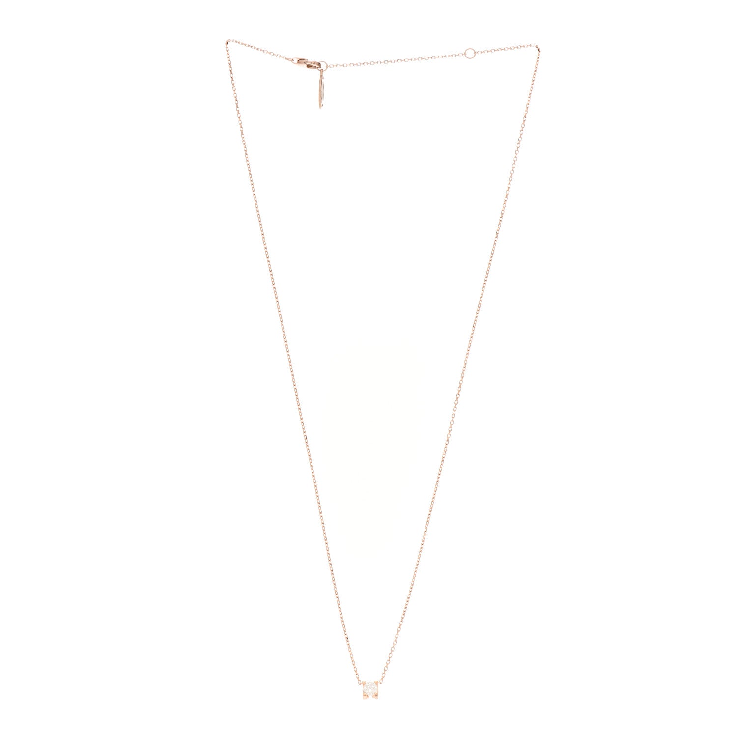 Cartier 18K Pink Gold Diamond .23ct C De Cartier Pendant Necklace 3 of 6