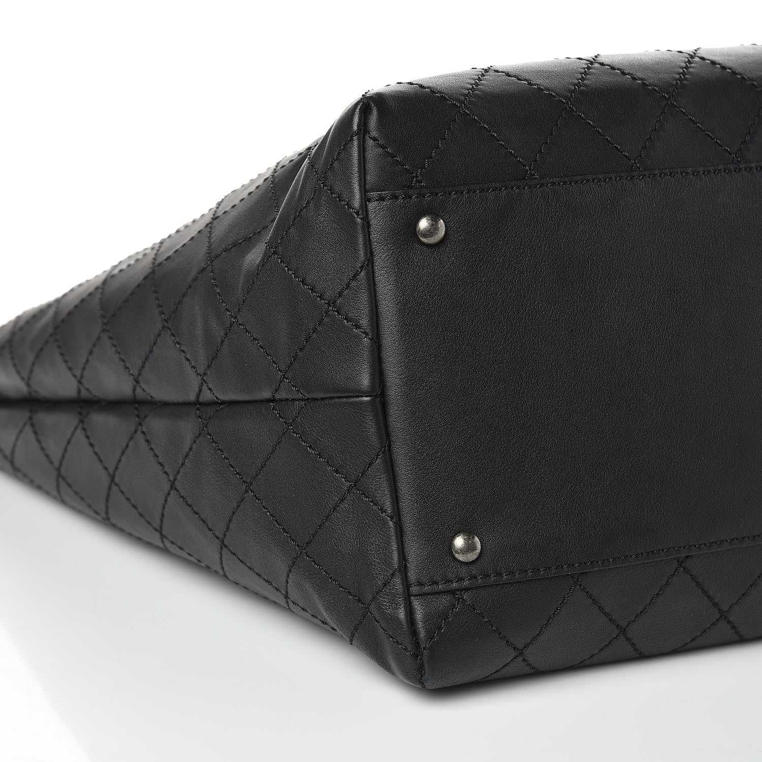 Chanel Calfskin Stitched Large Shopping Tote Black 8 of 10