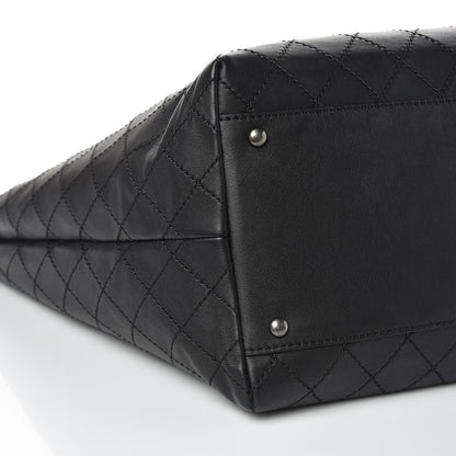 Chanel Calfskin Stitched Large Shopping Tote Black 8 of 10