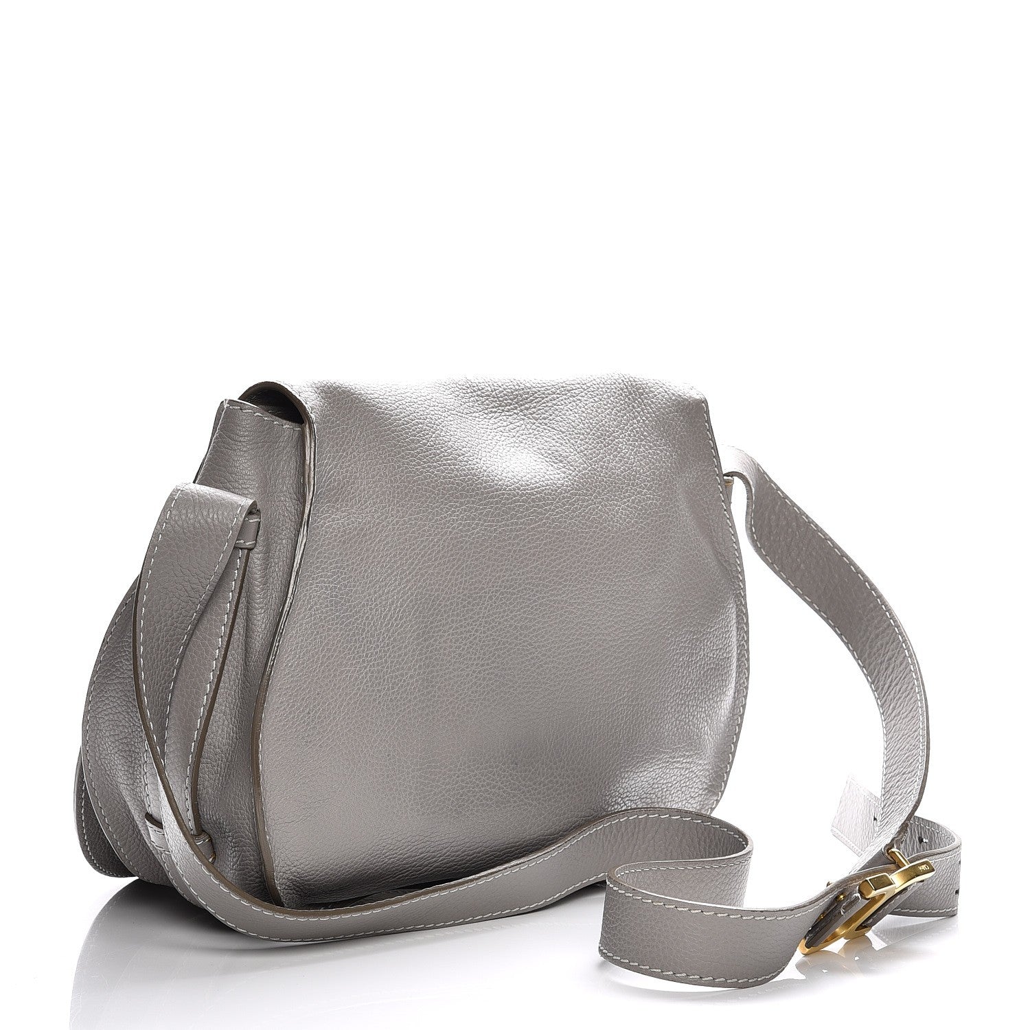 Chloe Calfskin Medium Marcie Round Crossbody Bag Cashmere Grey 3 of 10
