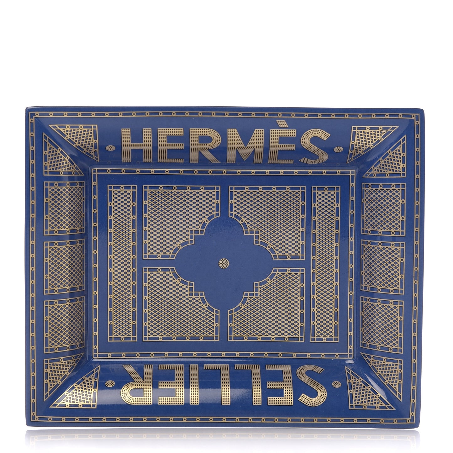 Porcelain Sellier Change Tray Bleu Roi