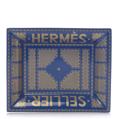 Hermes Porcelain Sellier Change Tray Bleu Roi 1 of 5