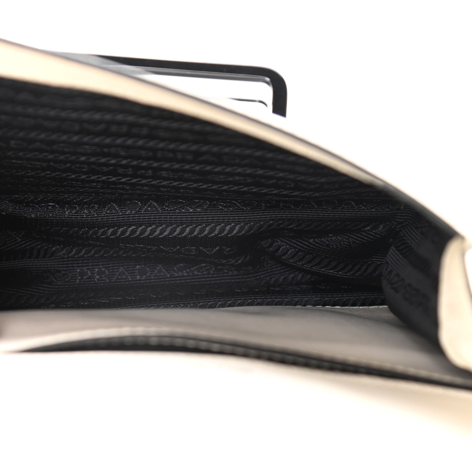 Prada City Calf Plex Ribbon Bag White 5 of 19