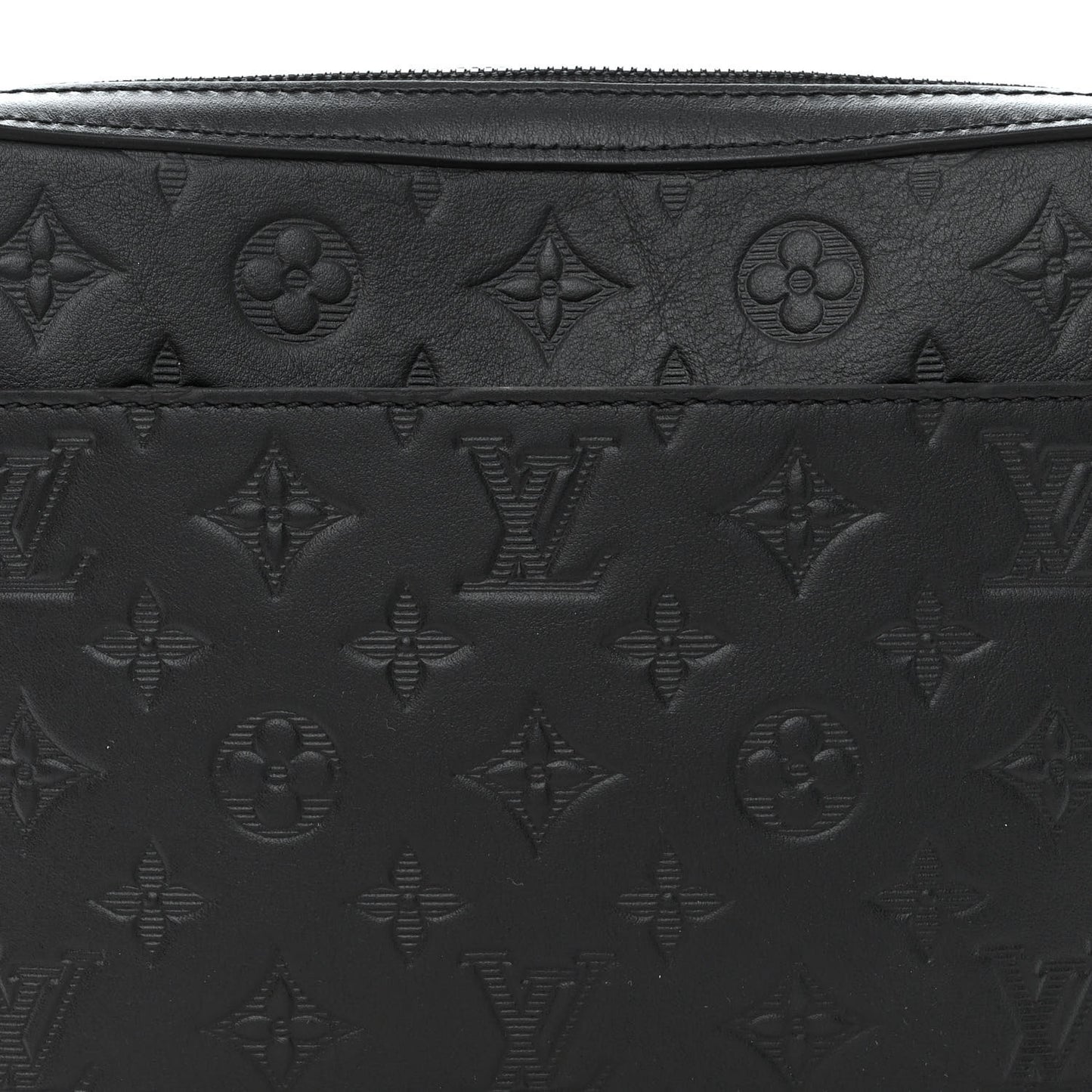 Calfskin Monogram Shadow Duo Messenger Black