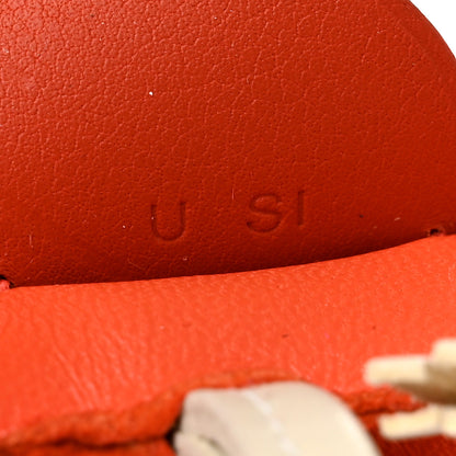 Hermes Milo Lambskin Grigri Rodeo Pegase Horse Bag Charm MM Orange Poppy Craie Terre Battue 3 of 4