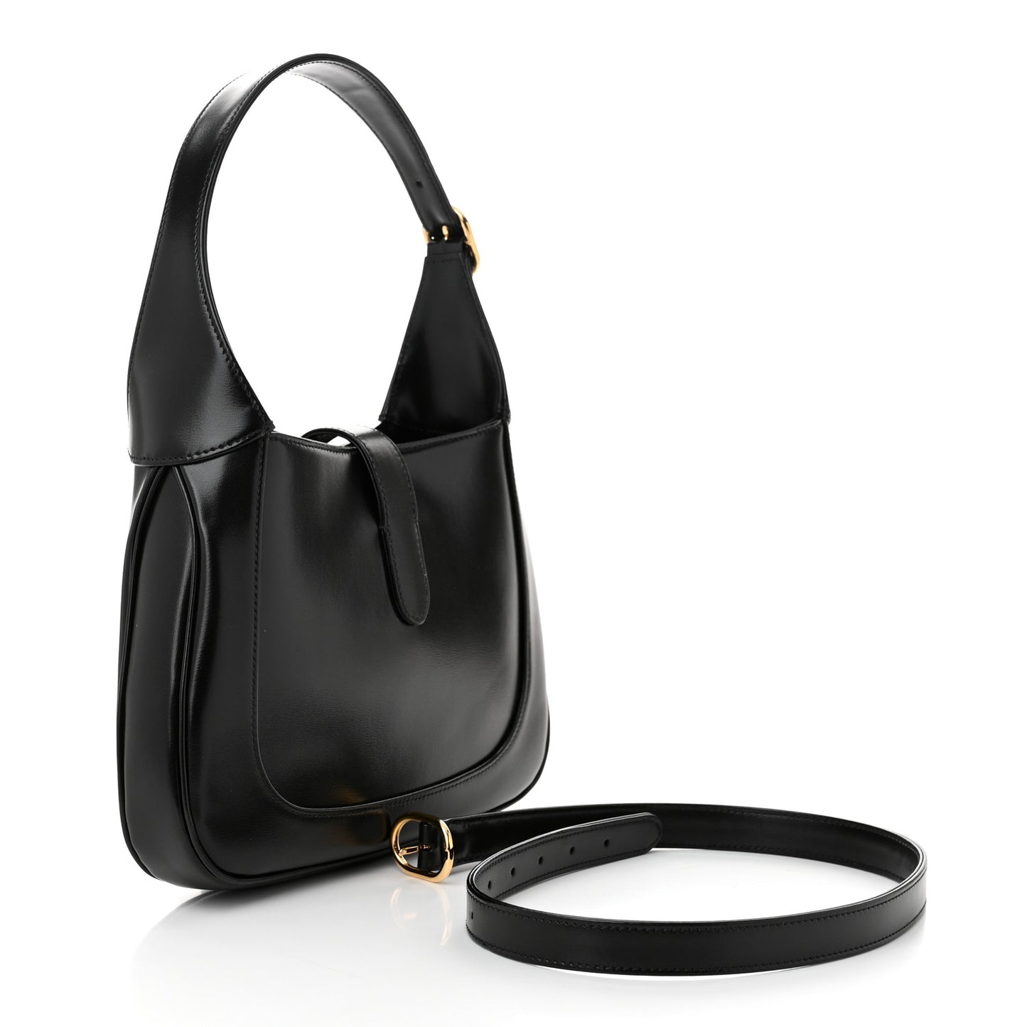 Boarded Dyana Lux Calfskin Small Jackie 1961 Hobo Black