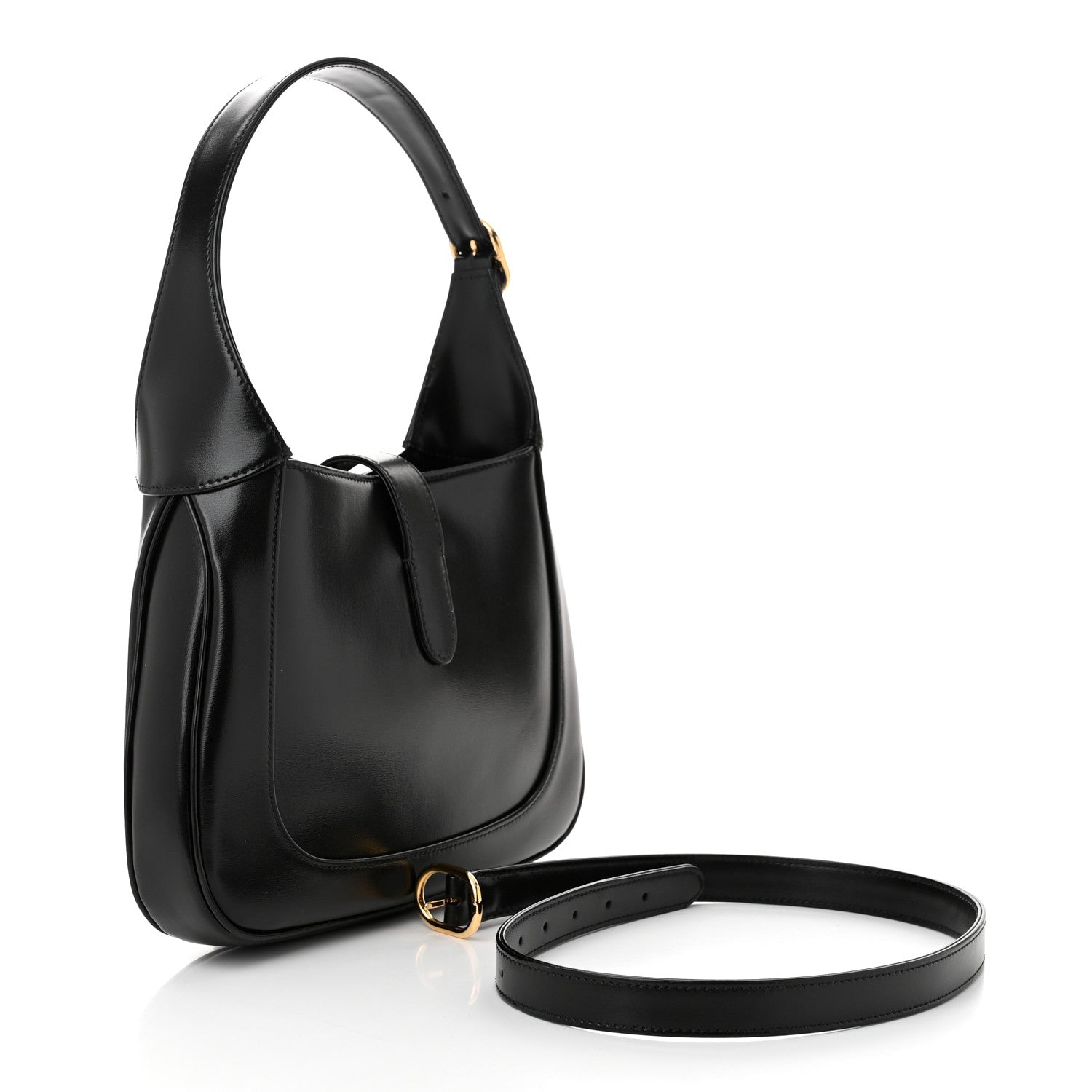 Gucci Boarded Dyana Lux Calfskin Small Jackie 1961 Hobo Black 3 of 10