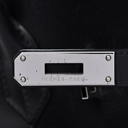 Hermes Box Birkin 35 Black Bleu Marine 21 of 42