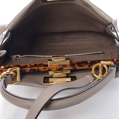 Fendi Vitello Seta Plexiglass Tortoise Medium Peekaboo Iconic Satchel Tortora 5 of 16