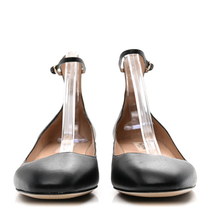 Valentino Garavani Calfskin Ballerina Ankle Strap Flats 40.5 Black 3 of 9