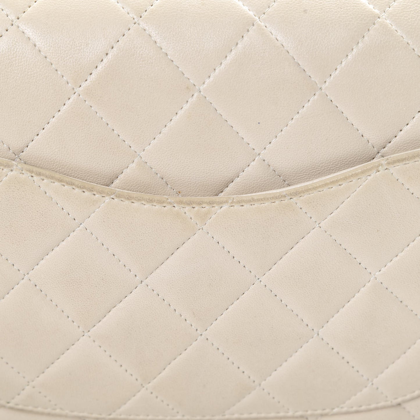 Lambskin Quilted Medium Double Flap Beige