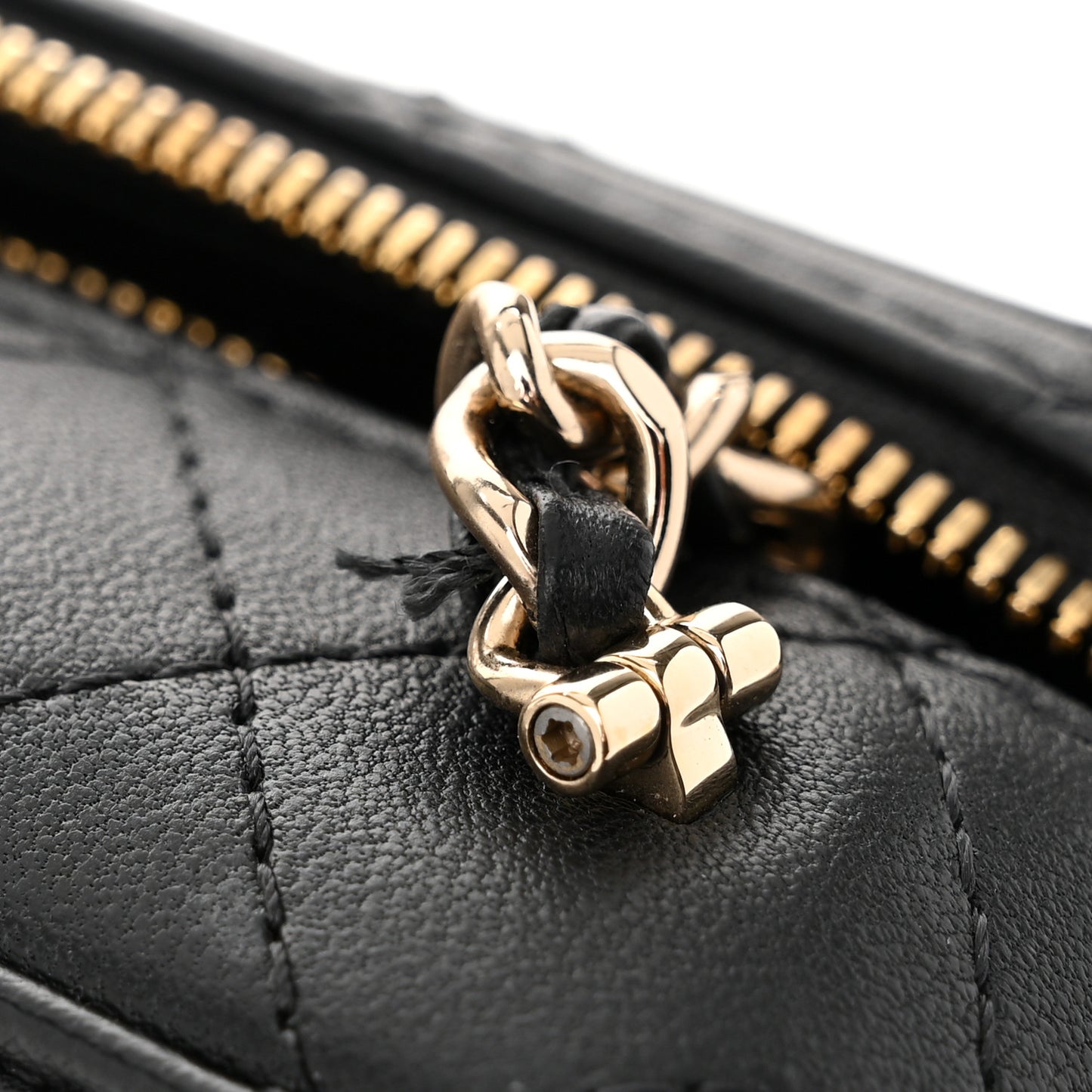 Lambskin Quilted Coco Click Bag Black