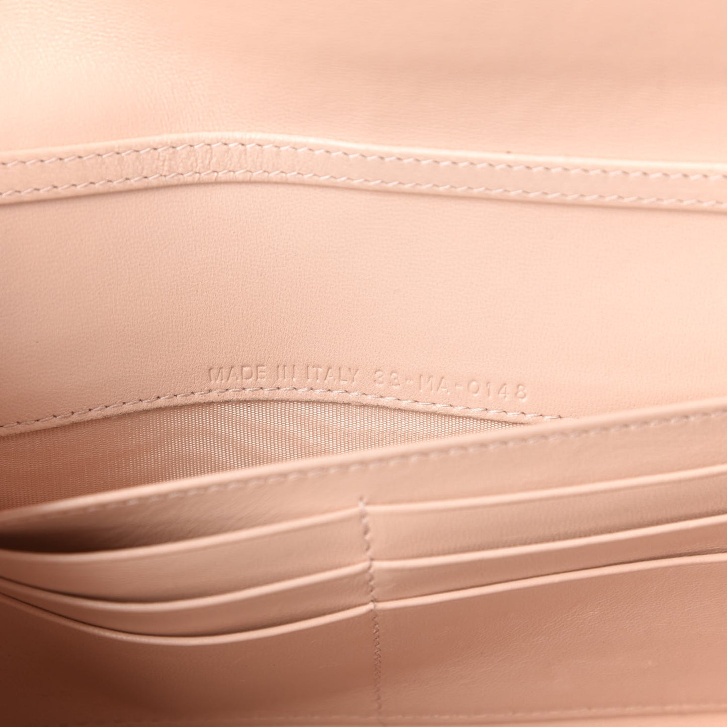Calfskin Studded Diorama Croisiere Chain Wallet Nude