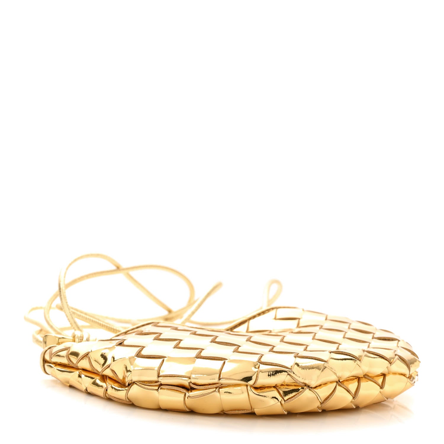 Bottega Veneta Mirror Laminated Nappa Intrecciato Mini Sardine Bag Gold 4 of 9