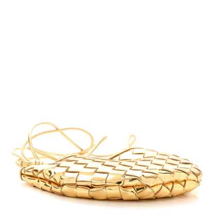 Bottega Veneta Mirror Laminated Nappa Intrecciato Mini Sardine Bag Gold 4 of 9