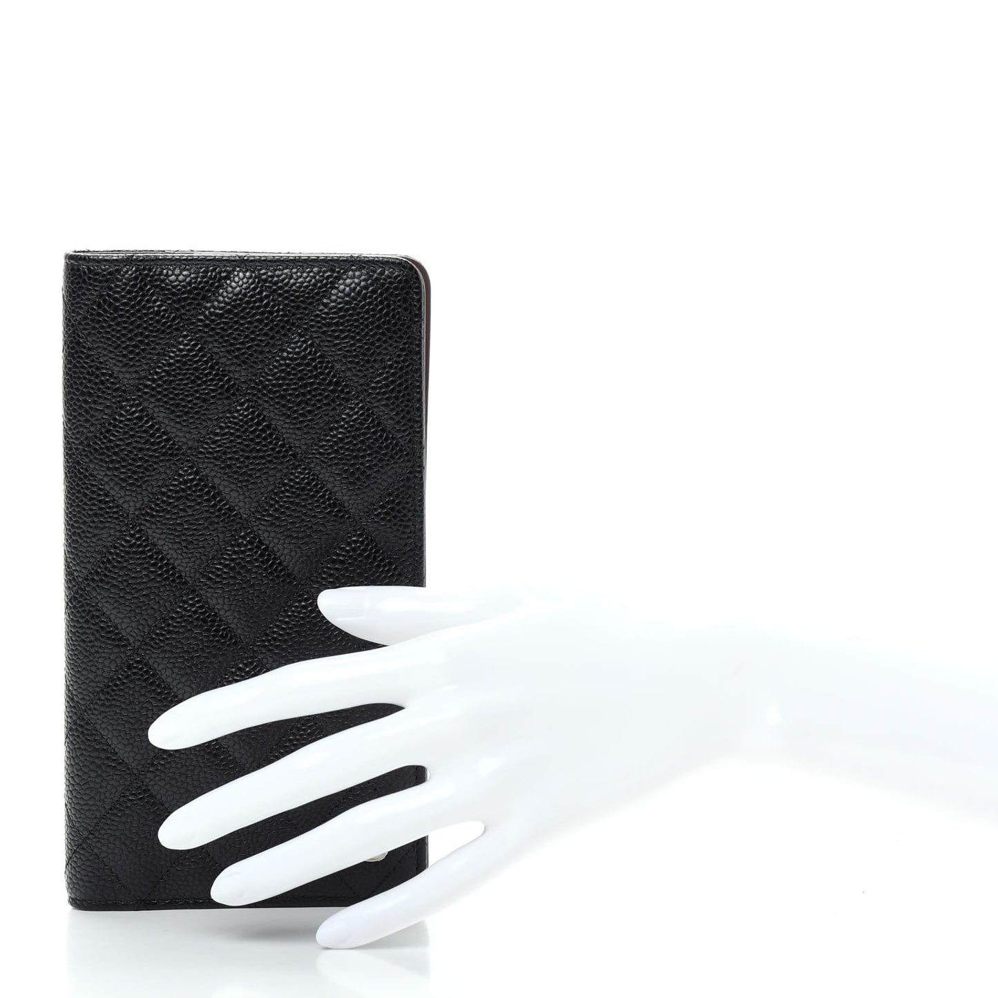 Caviar Quilted Medium Agenda Cover Black