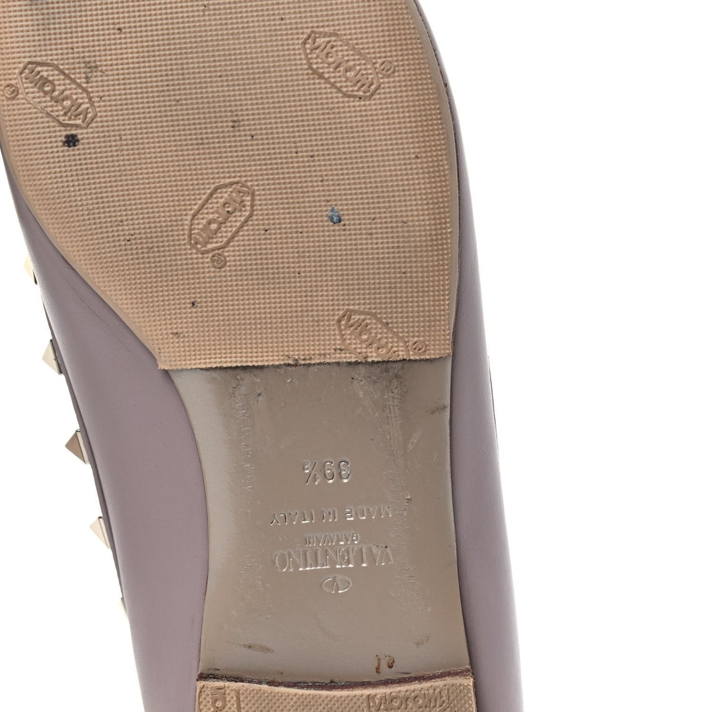 Nappa Rockstud Ballerina Flats 39.5 Poudre