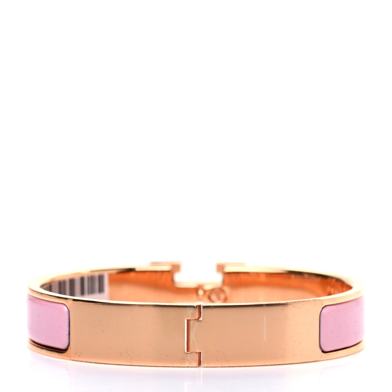 Hermes Enamel Narrow Clic Clac H Bracelet GM Rose Delirium 3 of 4