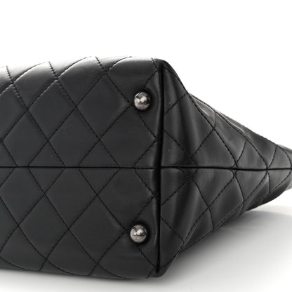 Chanel Calfskin Quilted Small Shopping In Chains Tote Black 10 of 10