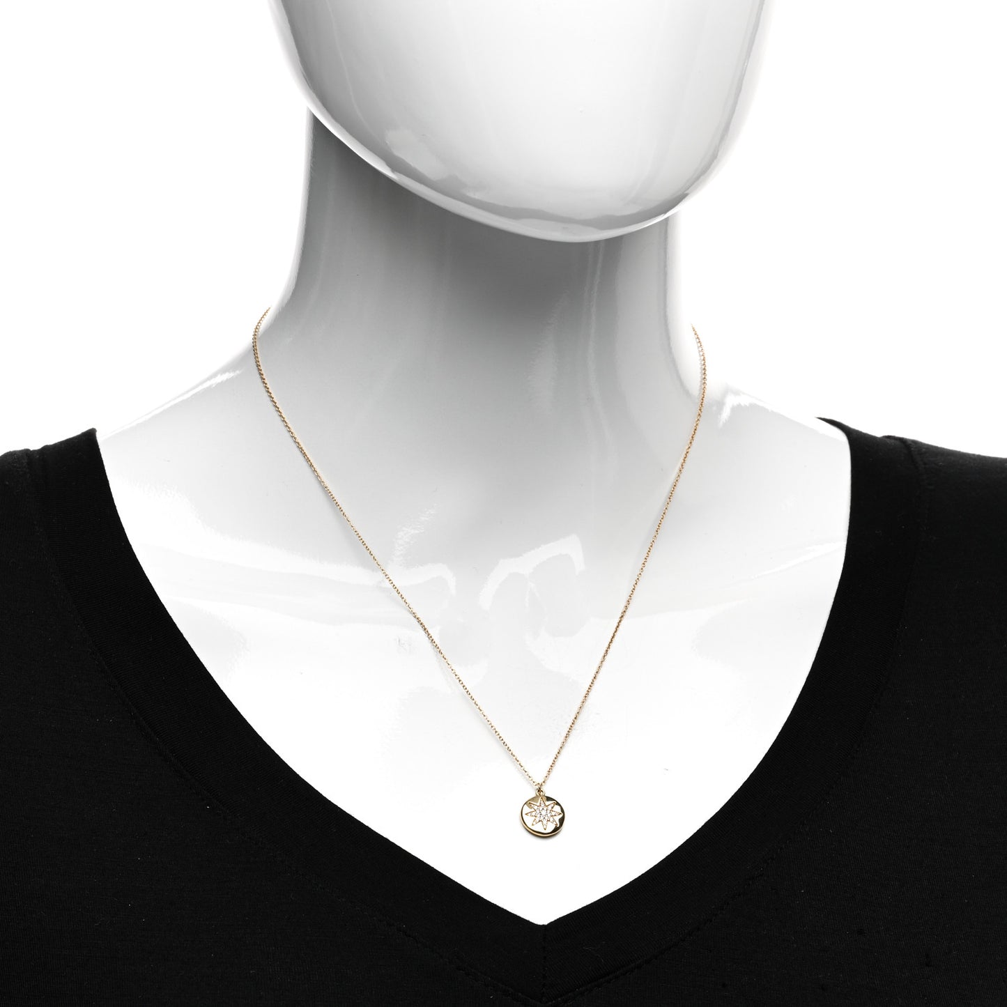 18K Yellow Gold Diamond Paloma Picasso Venezia Stella Pendant Necklace
