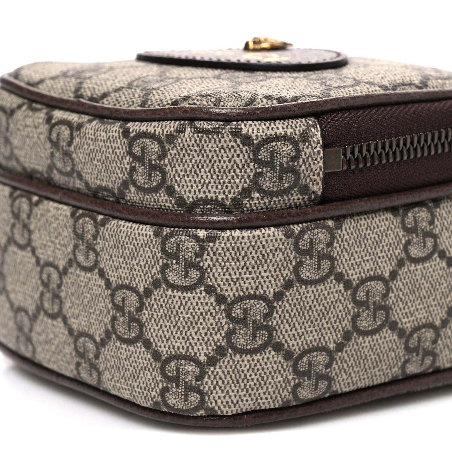 GG Supreme Monogram Mini Neo Vintage Double Zip Messenger Bag Beige New Acero Crop