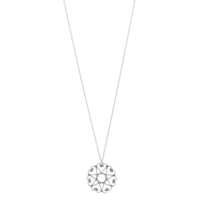 Tiffany Sterling Silver Paloma Picasso Hearts Medallion Pendant Necklace 1 of 5