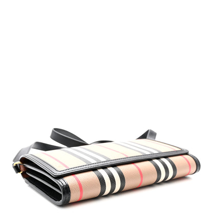 Burberry E-Canvas Icon Stripe Hannah Wallet With Detachable Strap Archive Beige 4 of 10