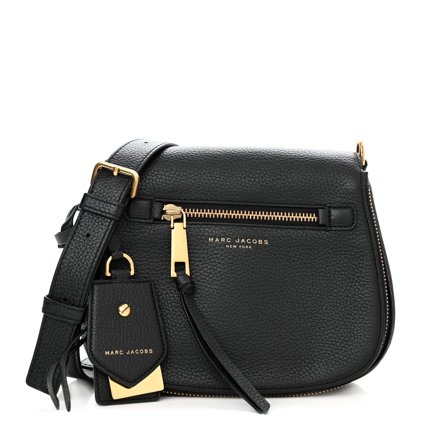Marc Jacobs Pebbled Calfskin Recruit Nomad Crossbody Black 1 of 10
