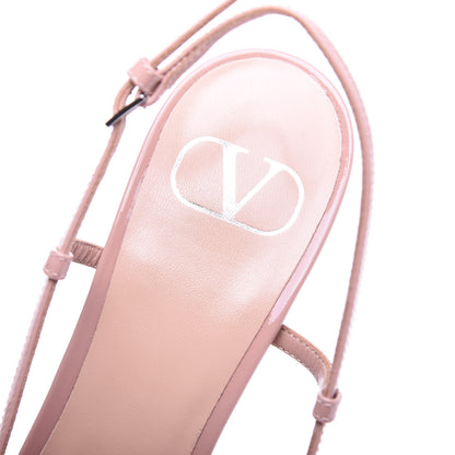 Valentino Garavani Patent Signature Vlogo Slingback 80mm Pumps 40 Rose Cannelle 6 of 8