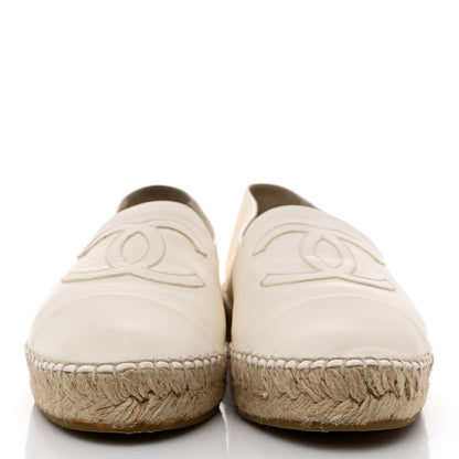 Chanel Lambskin CC Espadrilles 37 White 2 of 9