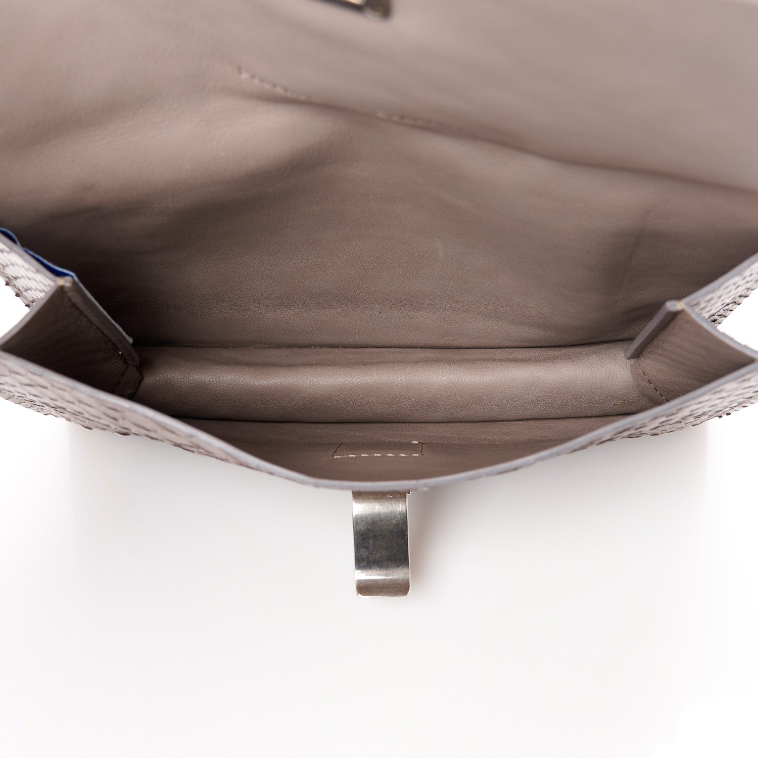 Proenza Schouler Snakeskin Small Lunch Bag Clutch Mushroom Ecru 5 of 13