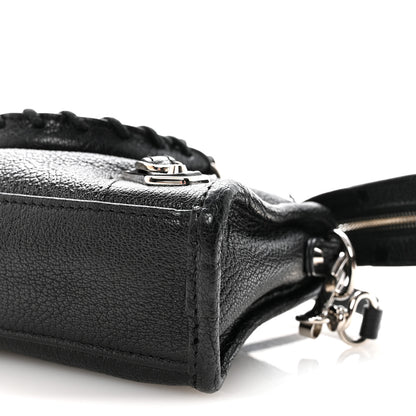Balenciaga Chevre Silver Metallic Edge Hardware Nano City Black 10 of 10