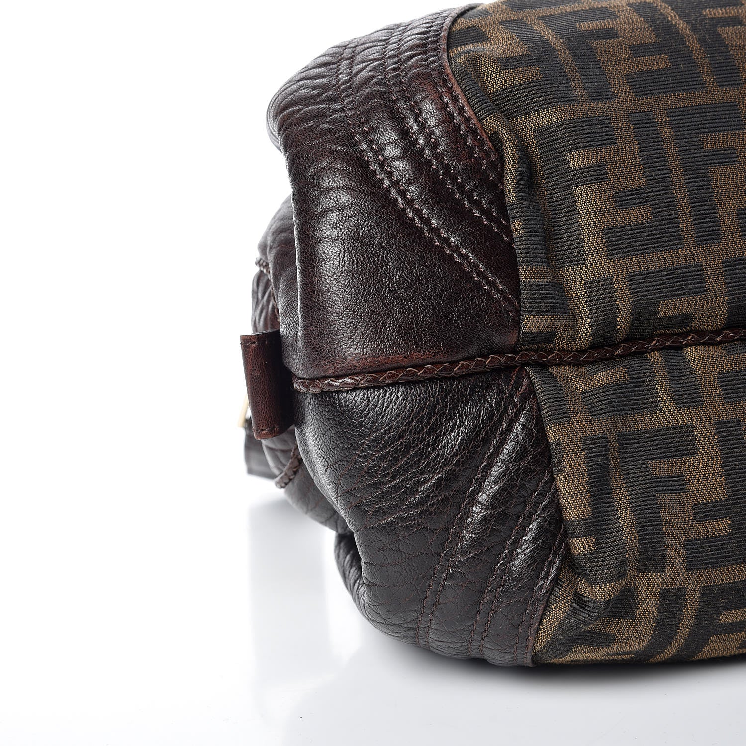 Fendi Zucca Nappa Nuvolata Vitello Tortuga Spy Bowler Tobacco Moro 5 of 10