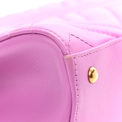Gucci Calfskin Matelasse Small GG Marmont Tote Candy Mousse 9 of 17