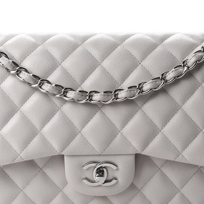 Chanel Caviar Quilted Jumbo Double Flap White 15 of 15