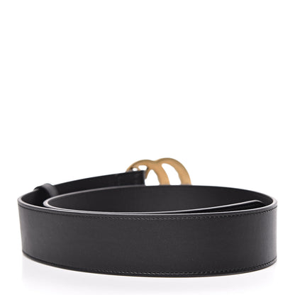 Gucci Moon Calfskin Pearl Double G 40mm Belt 75 30 Black Cream 3 of 6