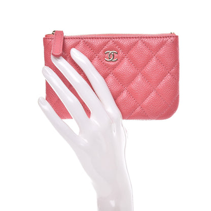 Chanel Caviar Quilted Small Cosmetic Case Pink 2 of 9