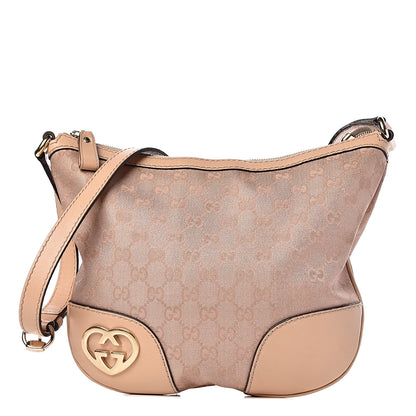 Gucci Metallic Monogram Small Lovely Heart Messenger Pink 1 of 10