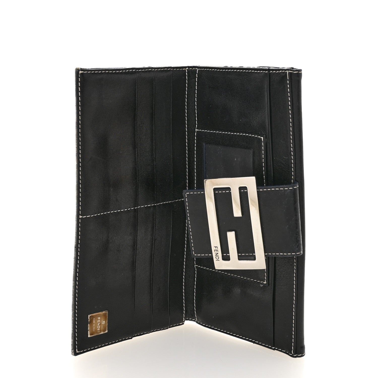 Fendi Zucchino Forever Continental Wallet Navy 5 of 11