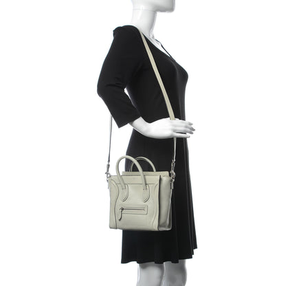 Celine Drummed Calfskin Nano Luggage Lune 3 of 18
