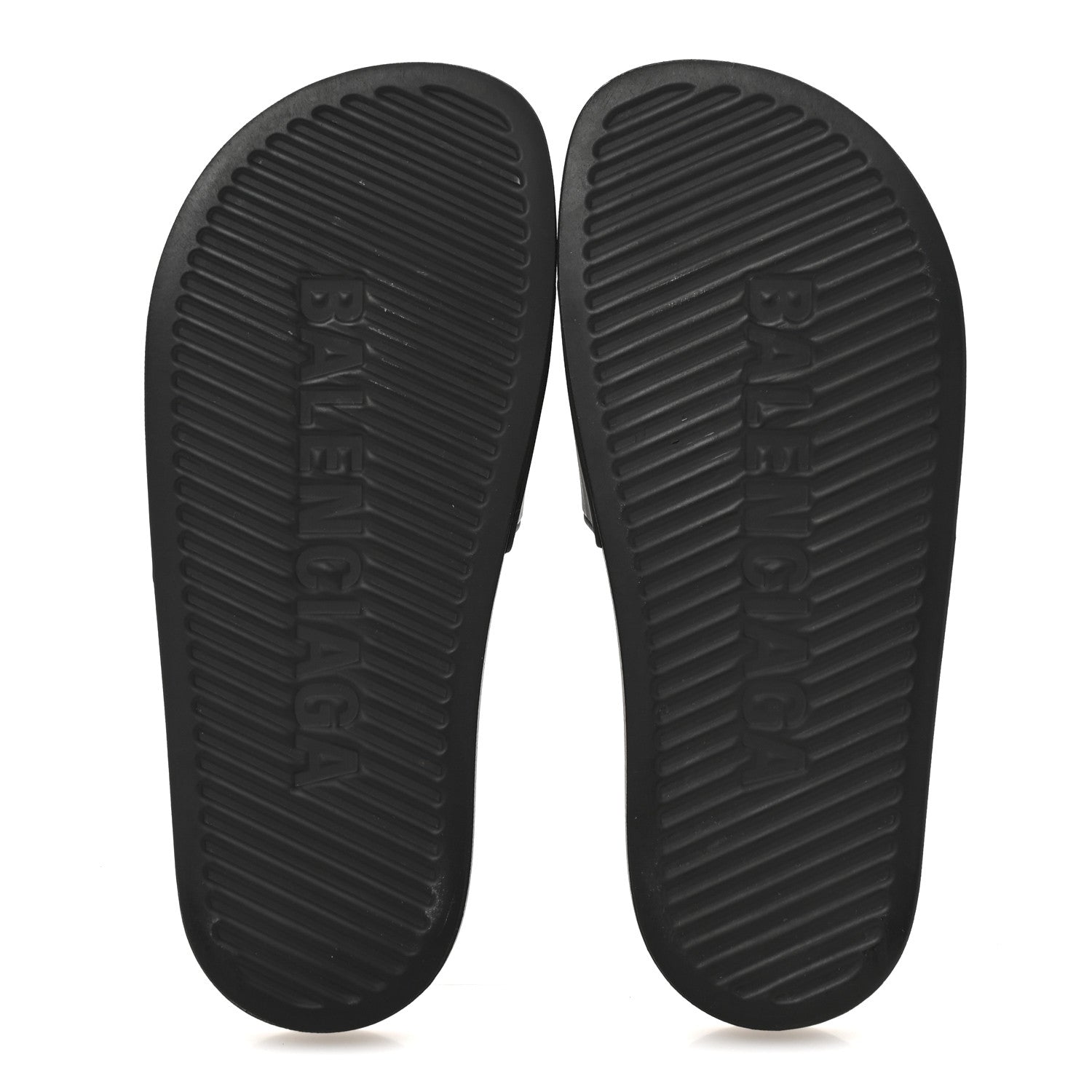 Balenciaga Rubber Logo Pool Slide Sandals 36 Black 6 of 7