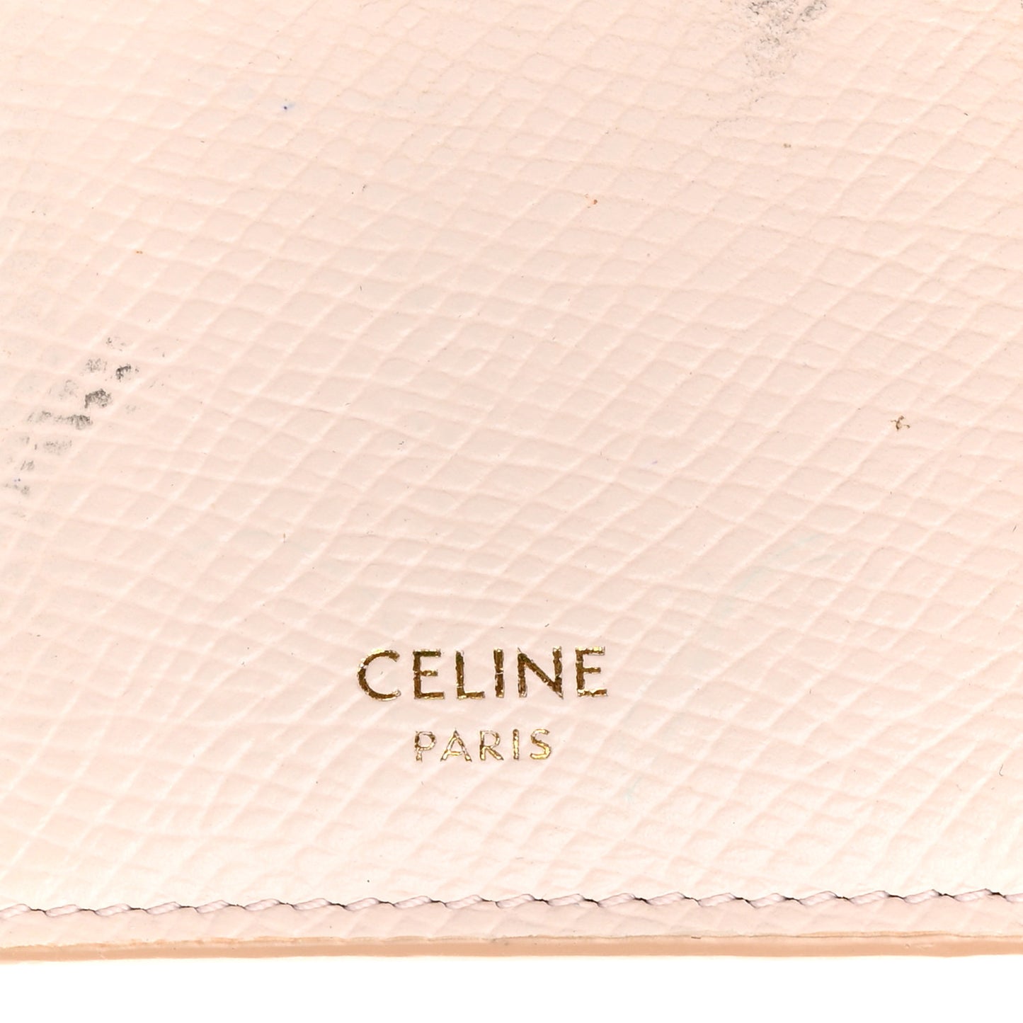 Grained Calfskin Zipped Card Holder Pink