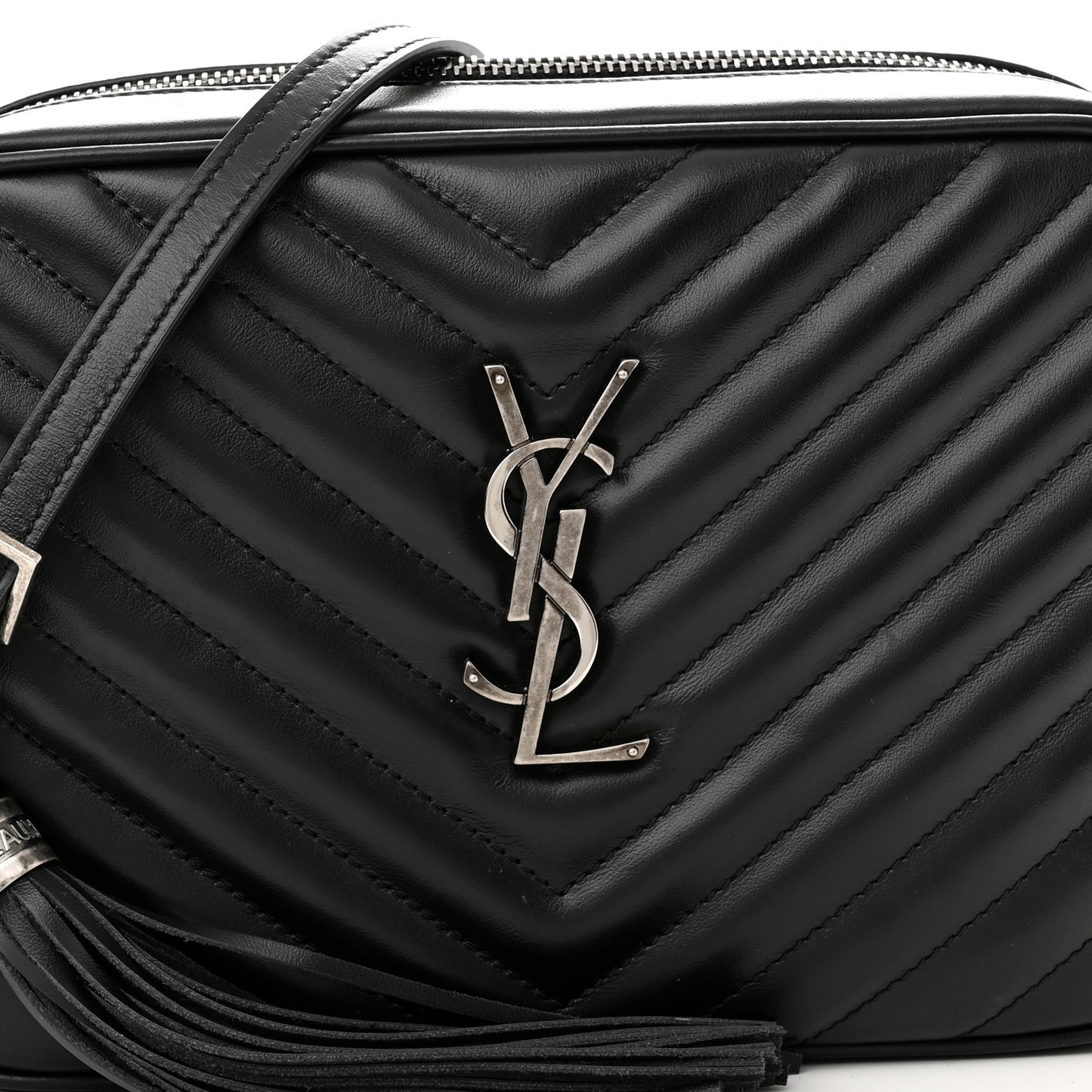 Calfskin Matelasse Monogram Lou Camera Bag Black