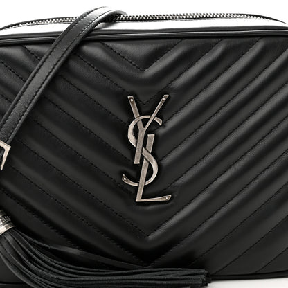 Saint Laurent Calfskin Matelasse Monogram Lou Camera Bag Black 8 of 10